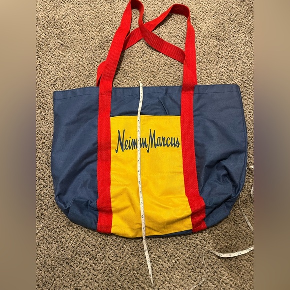 Vintage Neiman Marcus color-block canvas tote bag - Picture 5 of 5